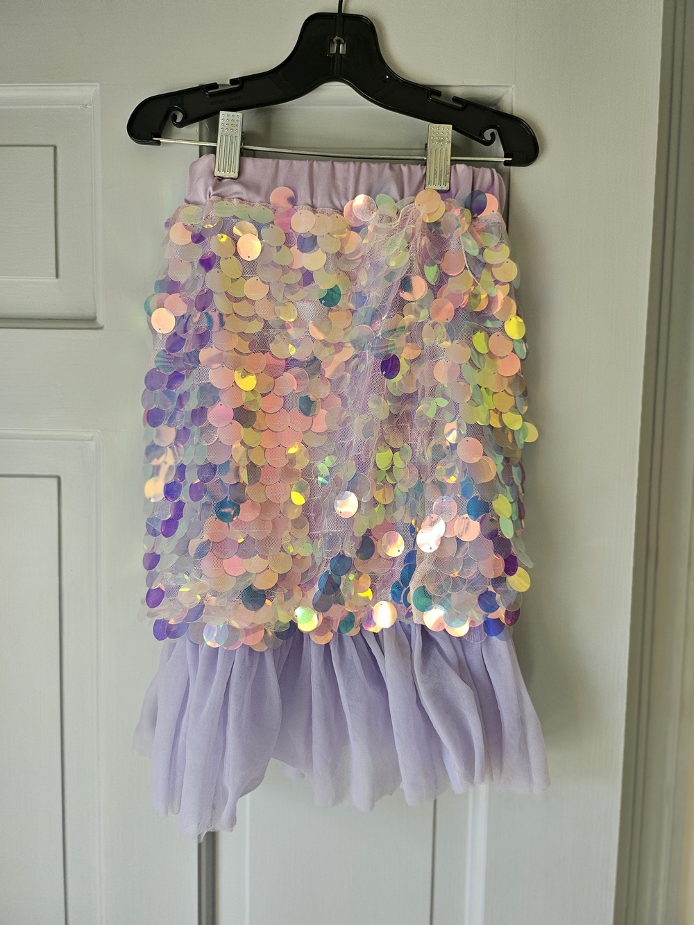 Iridescent Lavender Sequin Mermaid Sequin Skirt